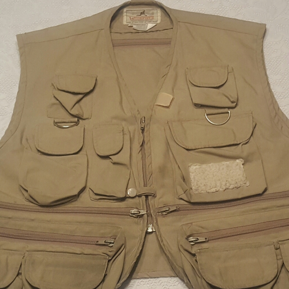 Woodfield Fly Fishing Vest Vintage Large Fish Angling
